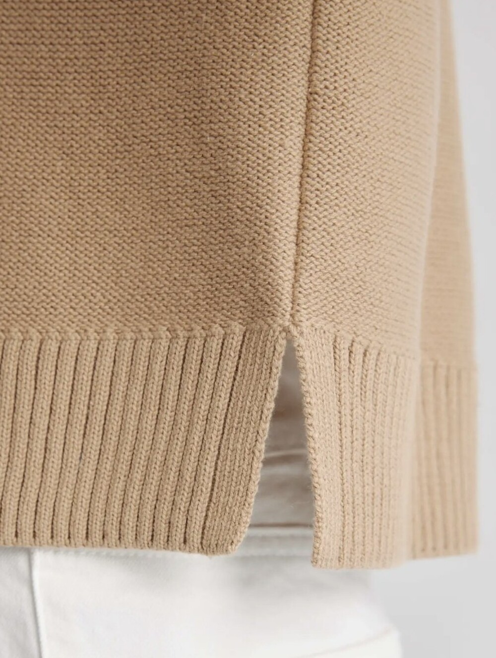 Quince Organic Cotton Camel Cropped Cardigan - Picture 3 of 16